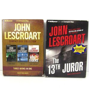 John Lescroart Brilliance Audio CD Three Books in One & The 13th Juror Read